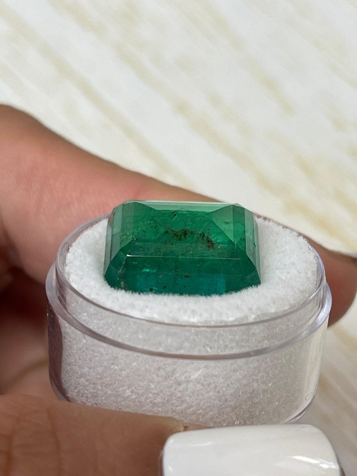 14,13 Karat 16,5x13 Medium Grüner sambischer Smaragd im Smaragdschliff Mai Geburtsstein im Smaragdschliff Damen im Angebot
