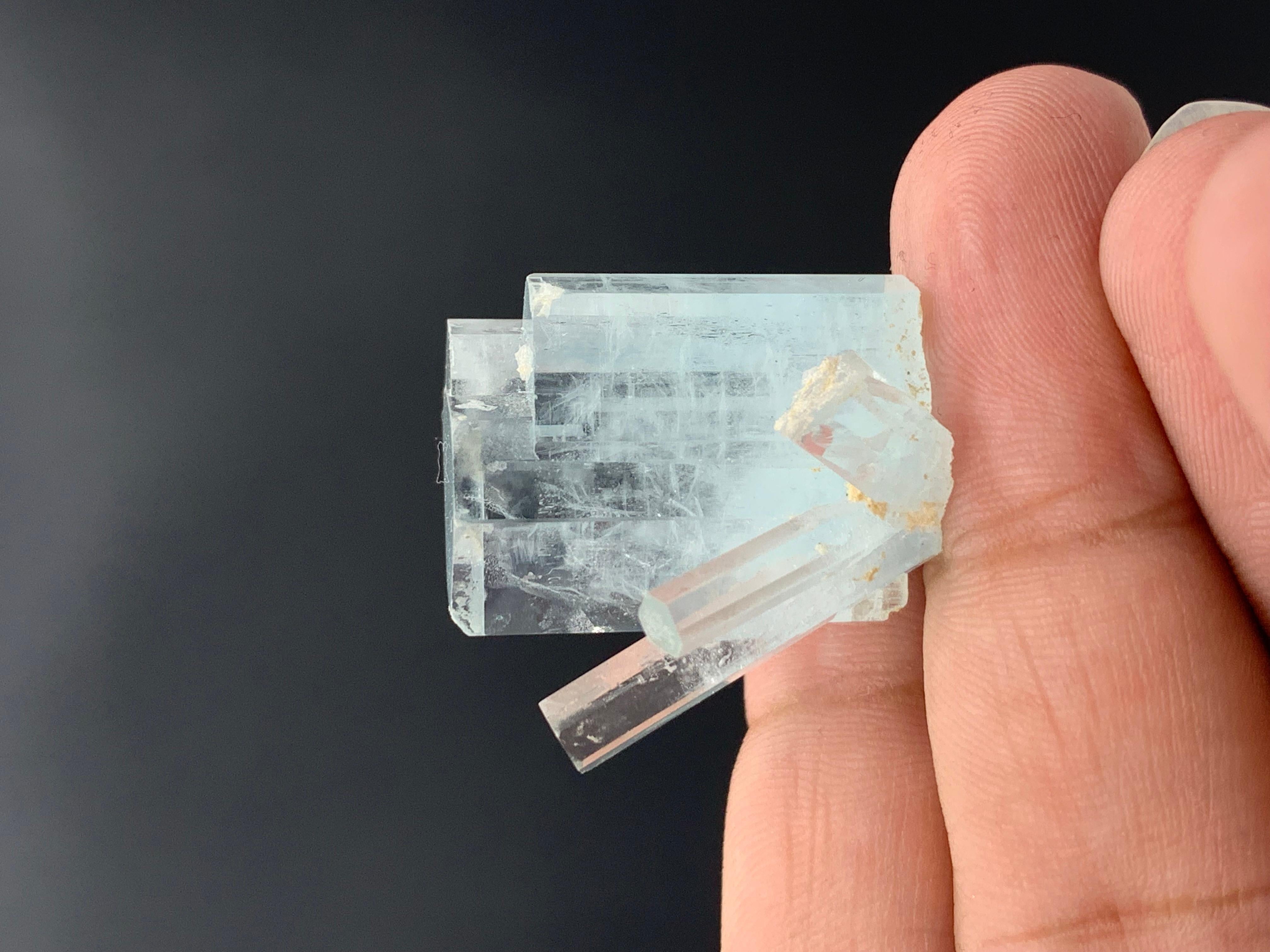 14.14 Gram Mesmerising Aquamarine Crystal Bunch From Shigar Valley, Pakistan  For Sale 3