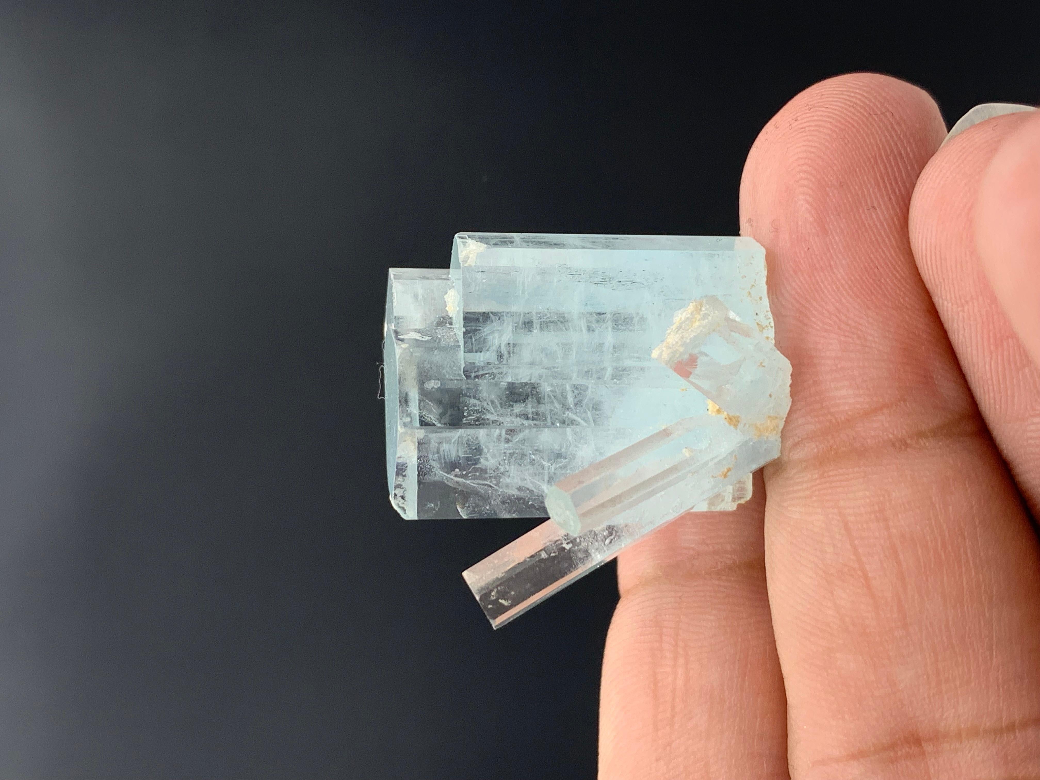14.14 Gram Mesmerising Aquamarine Crystal Bunch From Shigar Valley, Pakistan  For Sale 4