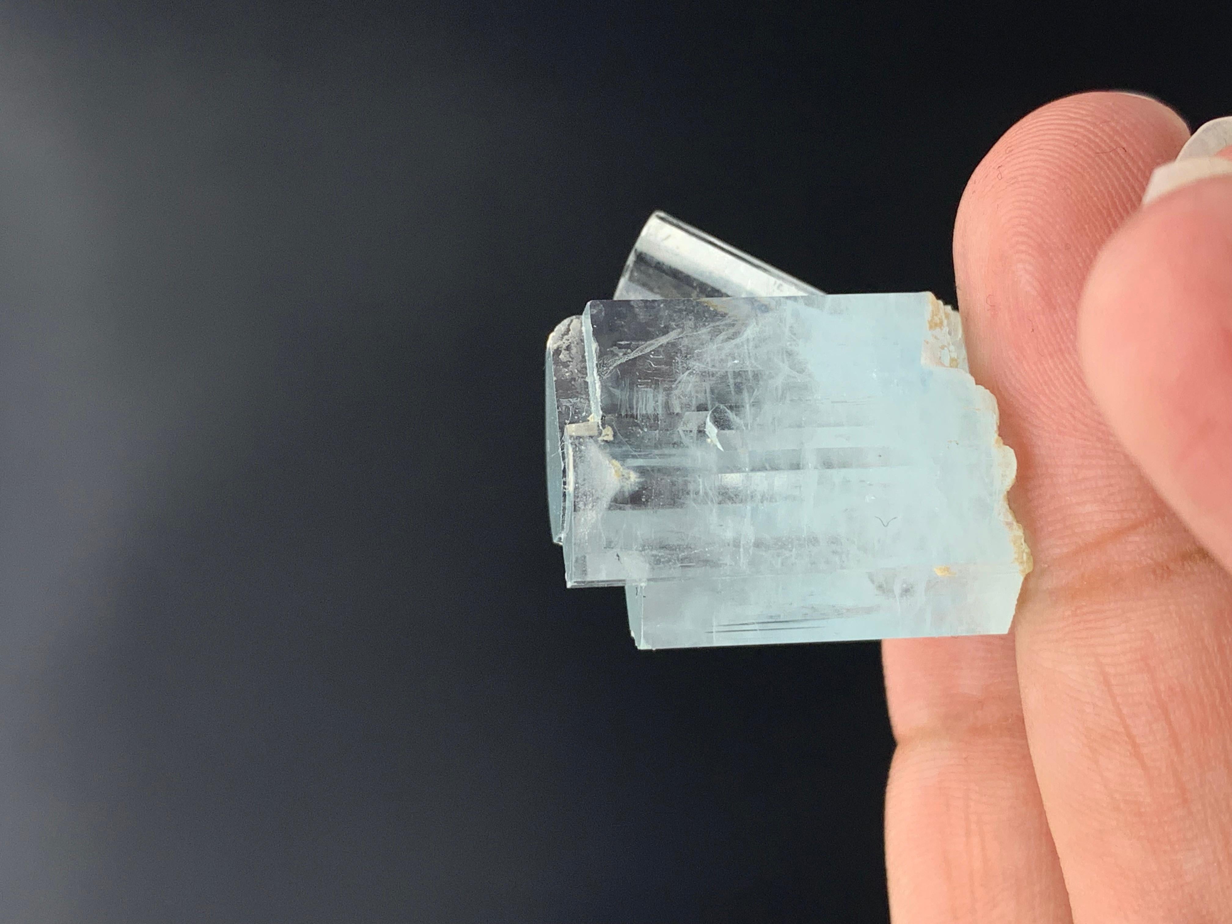 14.14 Gram Mesmerising Aquamarine Crystal Bunch From Shigar Valley, Pakistan  For Sale 5