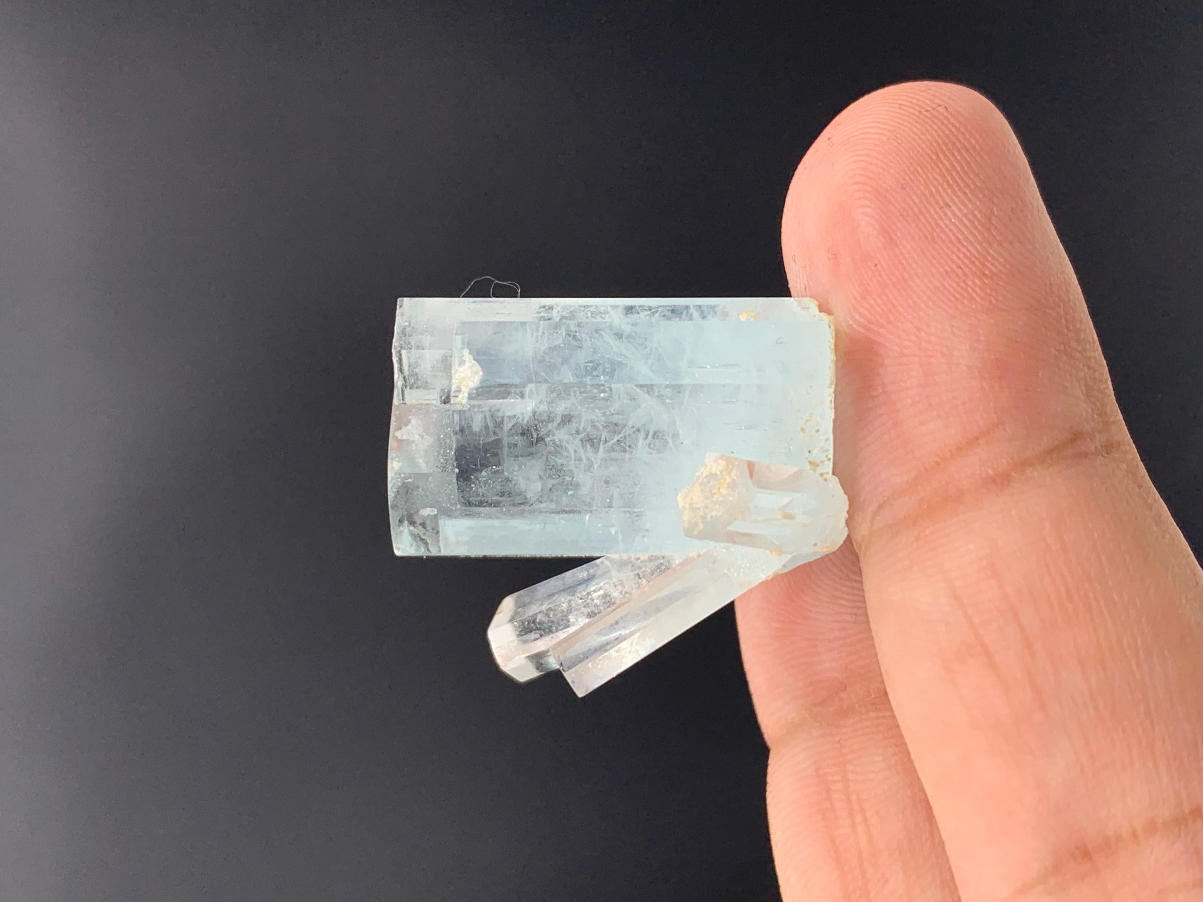 14.14 Gram Mesmerising Aquamarine Crystal Bunch From Shigar Valley, Pakistan  For Sale 6