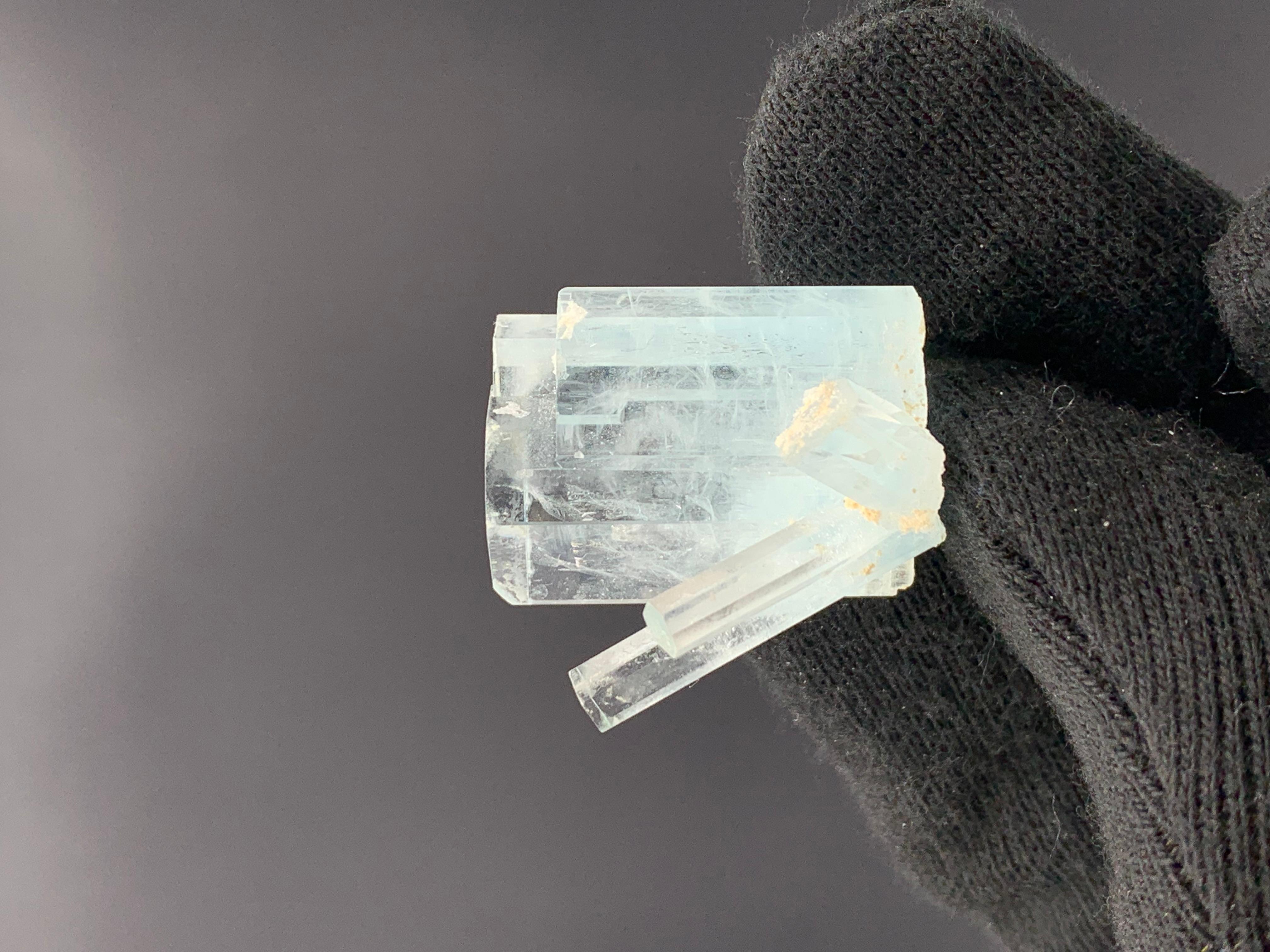 Adam Style 14.14 Gram Mesmerising Aquamarine Crystal Bunch From Shigar Valley, Pakistan  For Sale