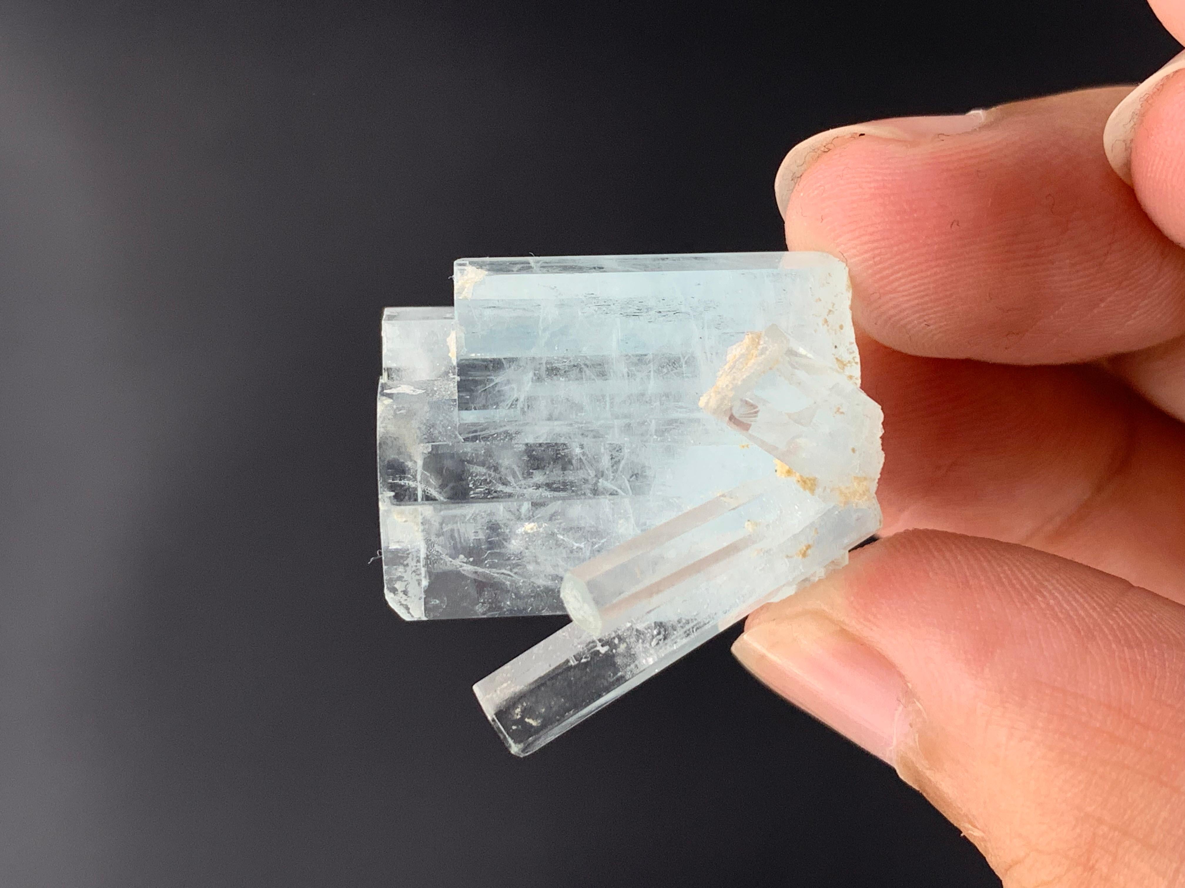 14.14 Gram Mesmerising Aquamarine Crystal Bunch From Shigar Valley, Pakistan For Sale 1