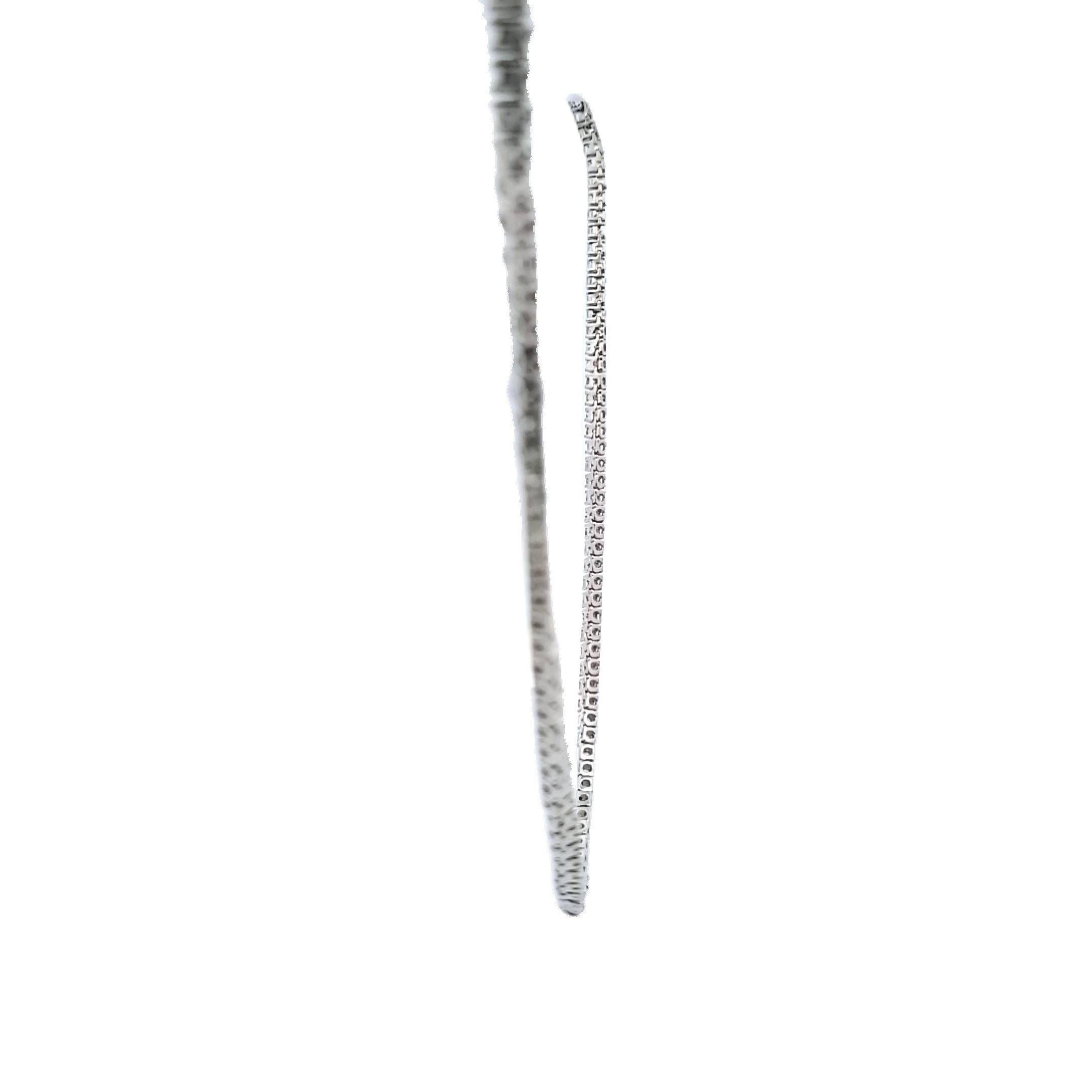 Women's or Men's 14.16 Carat Round Brilliant G SI1 Diamond 14 Karat White Gold Riviera Necklace For Sale