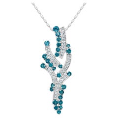 Ciondolo con tormalina Paraiba brasiliana e diamanti da 1,41 carati