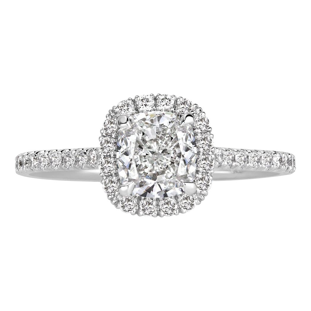 1.41ct Cushion Cut Diamond Engagement Ring