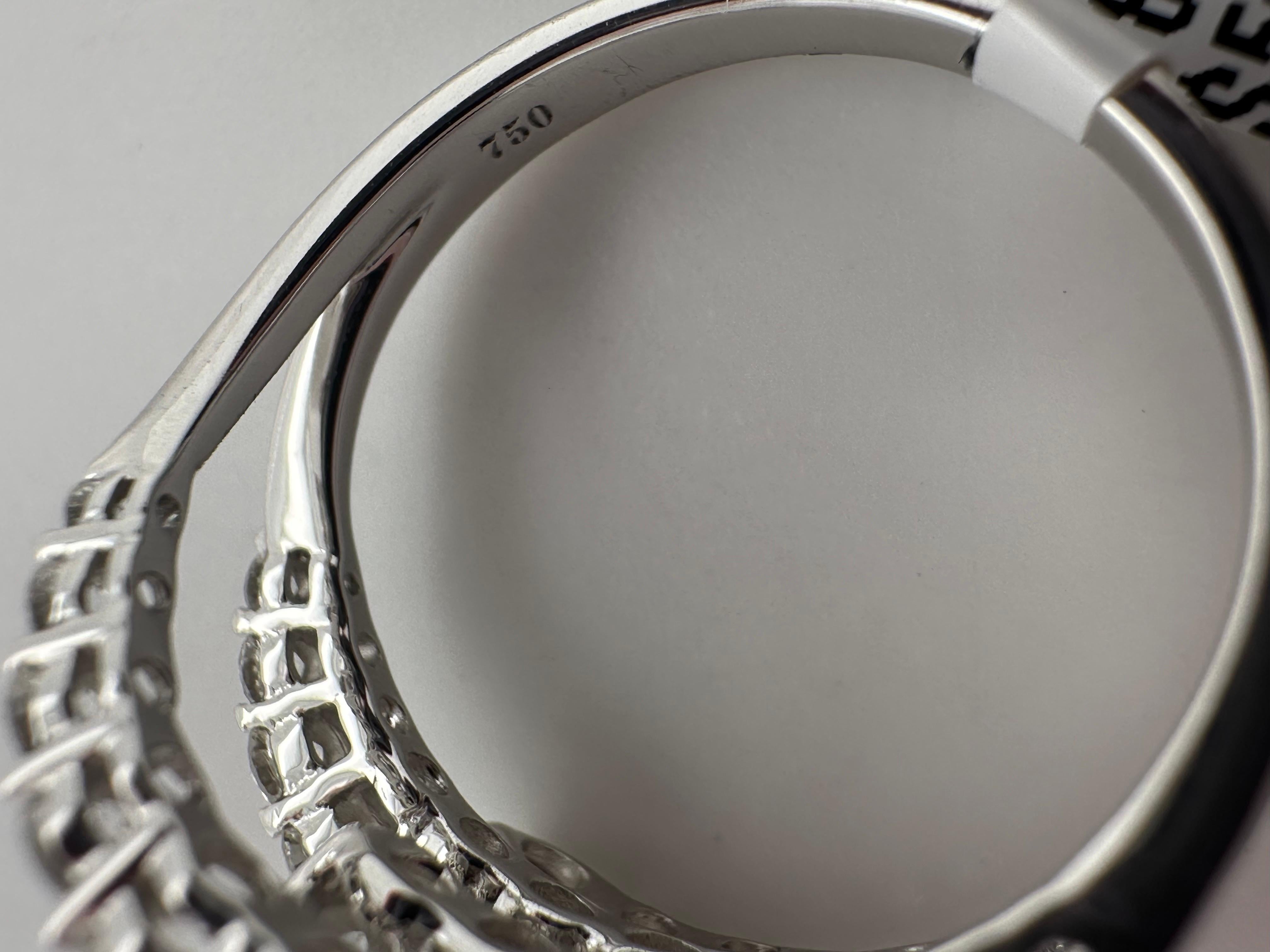 Bague de luxe moderne de 1,41 carat, diamants fins VVS DEF en vente 1