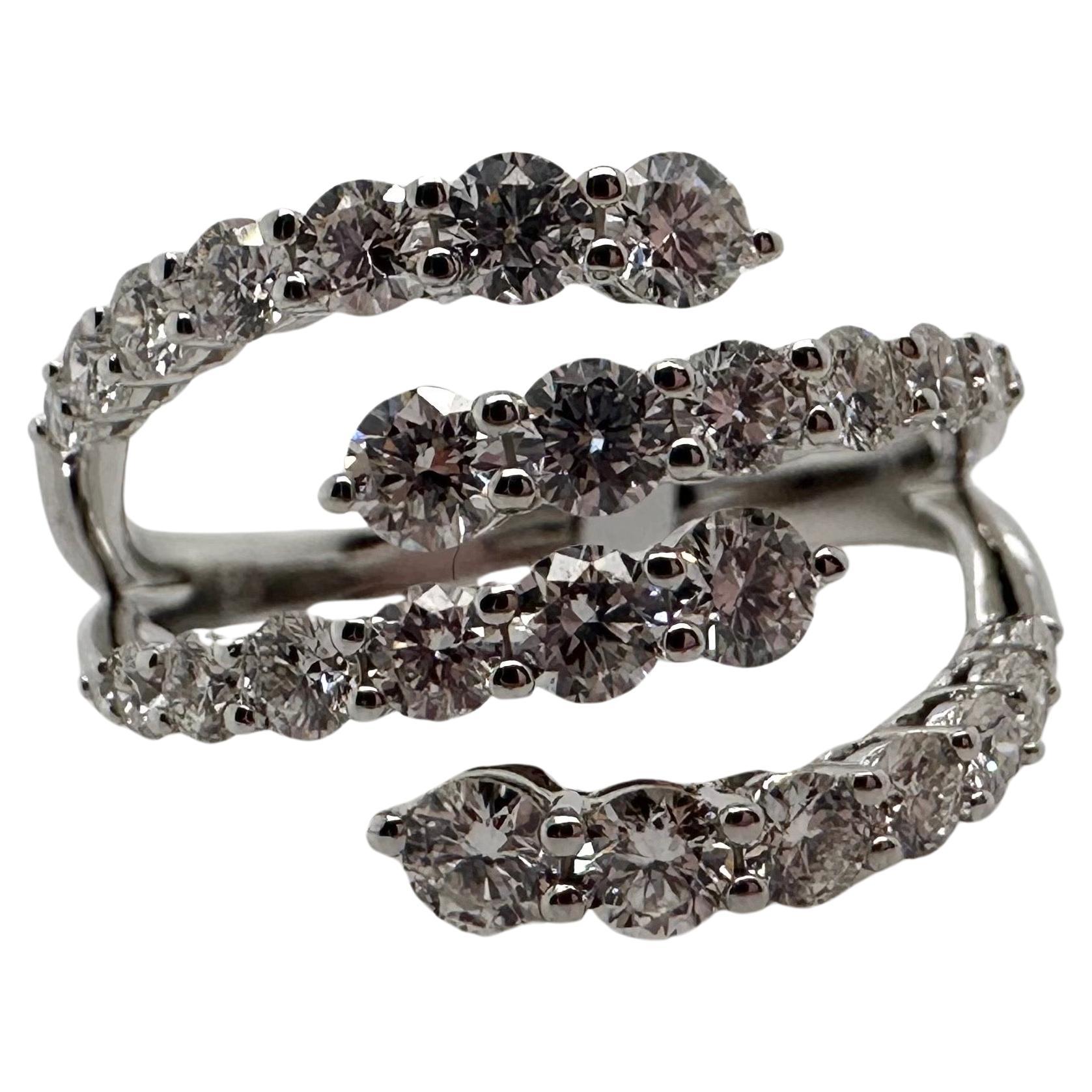 1.41ct diamond ring modern luxury ring fine diamonds VVS DEF  For Sale