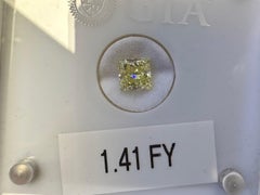 1.41ct GIA certified fancy yellow diamond loose