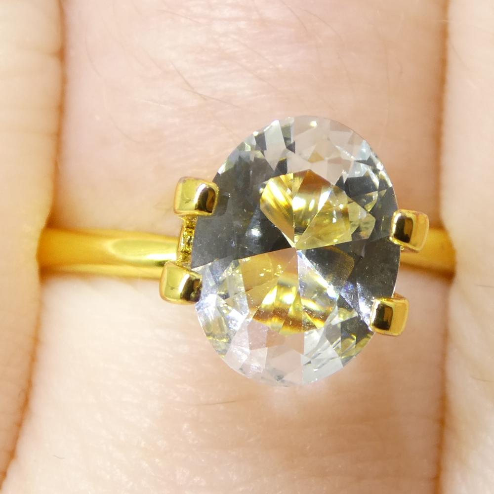 1,41ct Aguamarina azul ovalada de Brasil sin calentar en venta 9