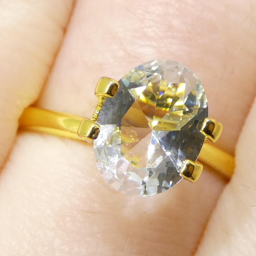 1,41ct Aguamarina azul ovalada de Brasil sin calentar Corte brillante en venta