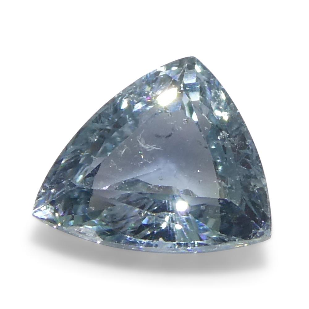 1.41ct Trillion Blue Teal Sapphire from Tanzania, Unheated Unisexe en vente