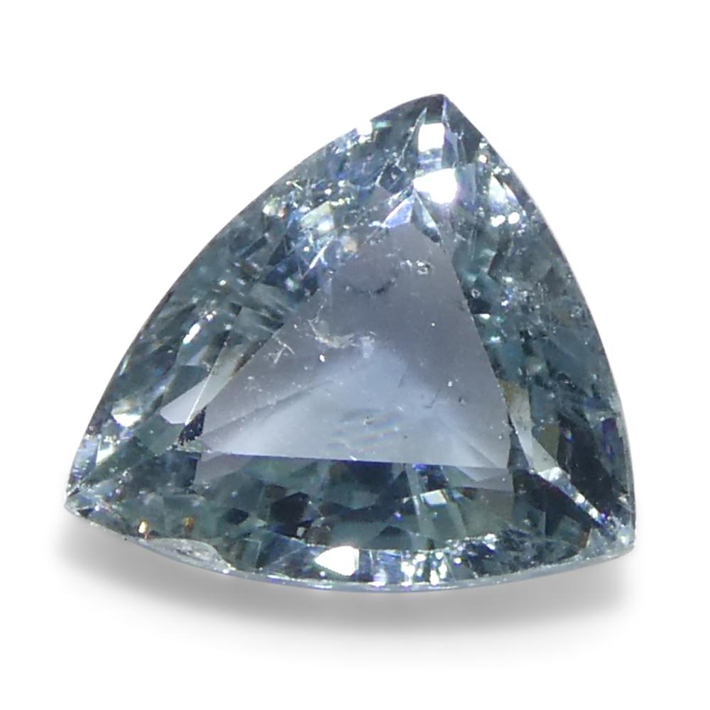 1.41ct Trillion Blue Teal Sapphire from Tanzania, Unheated en vente 1