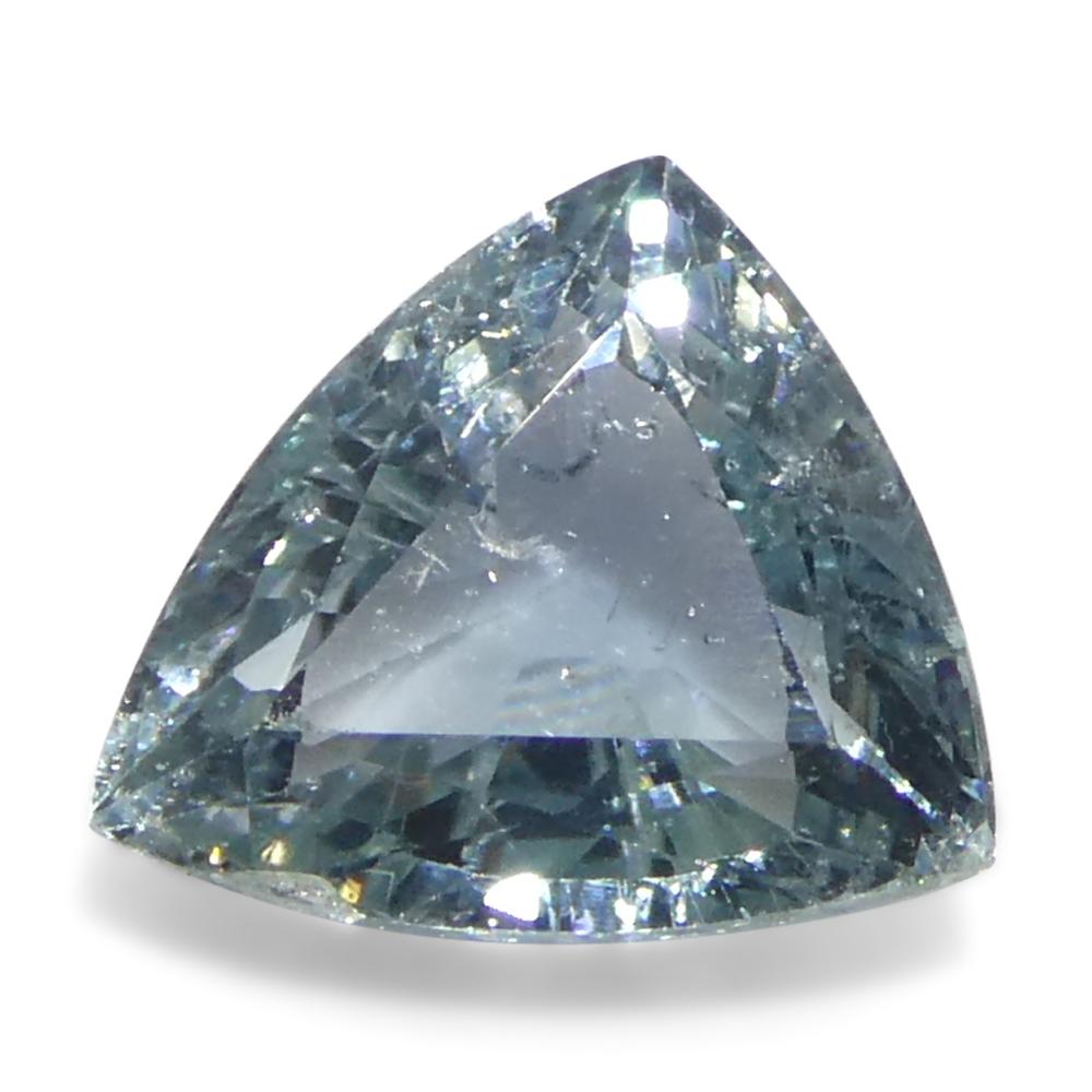 1.41ct Trillion Blue Teal Sapphire from Tanzania, Unheated en vente 2