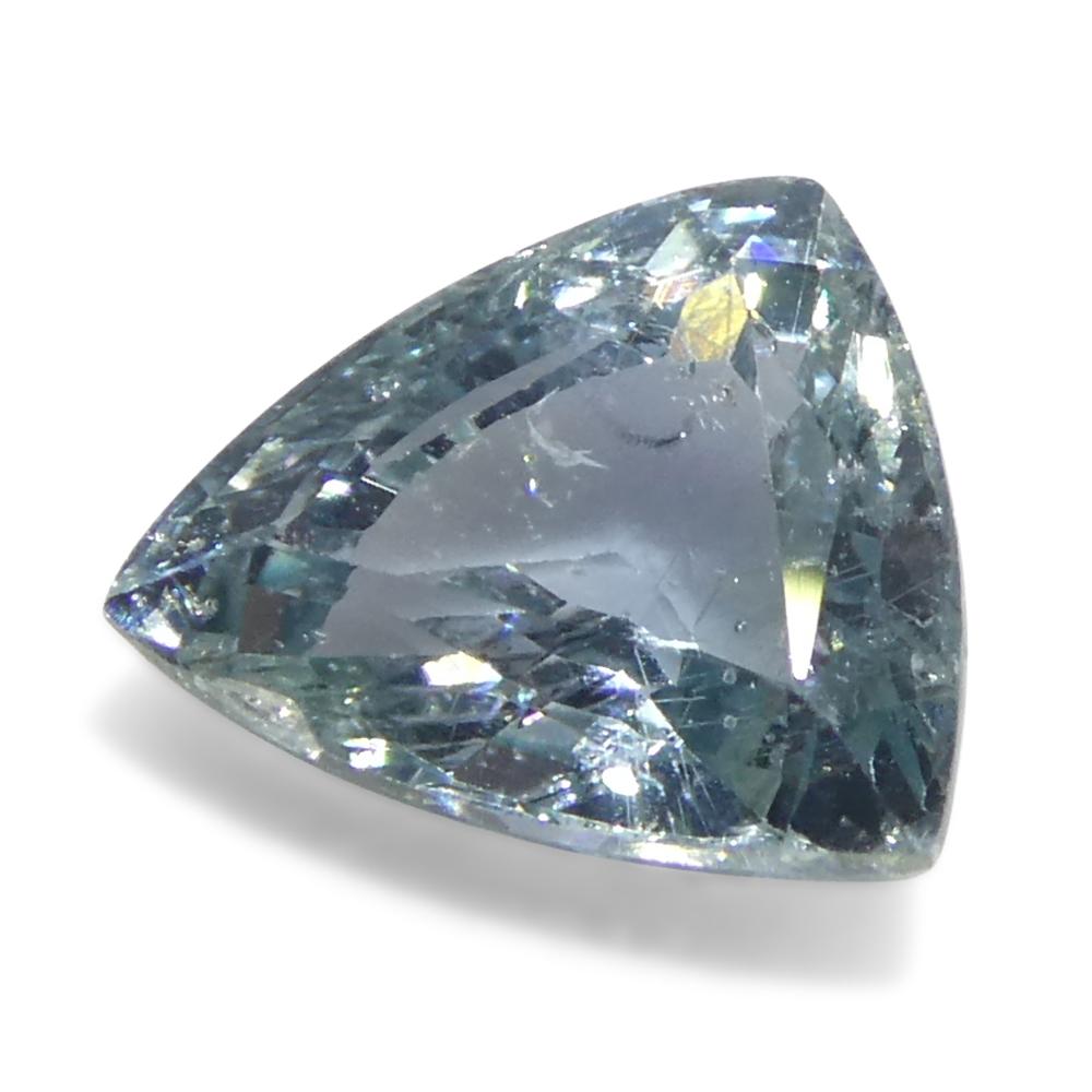 1.41ct Trillion Blue Teal Sapphire from Tanzania, Unheated en vente 3