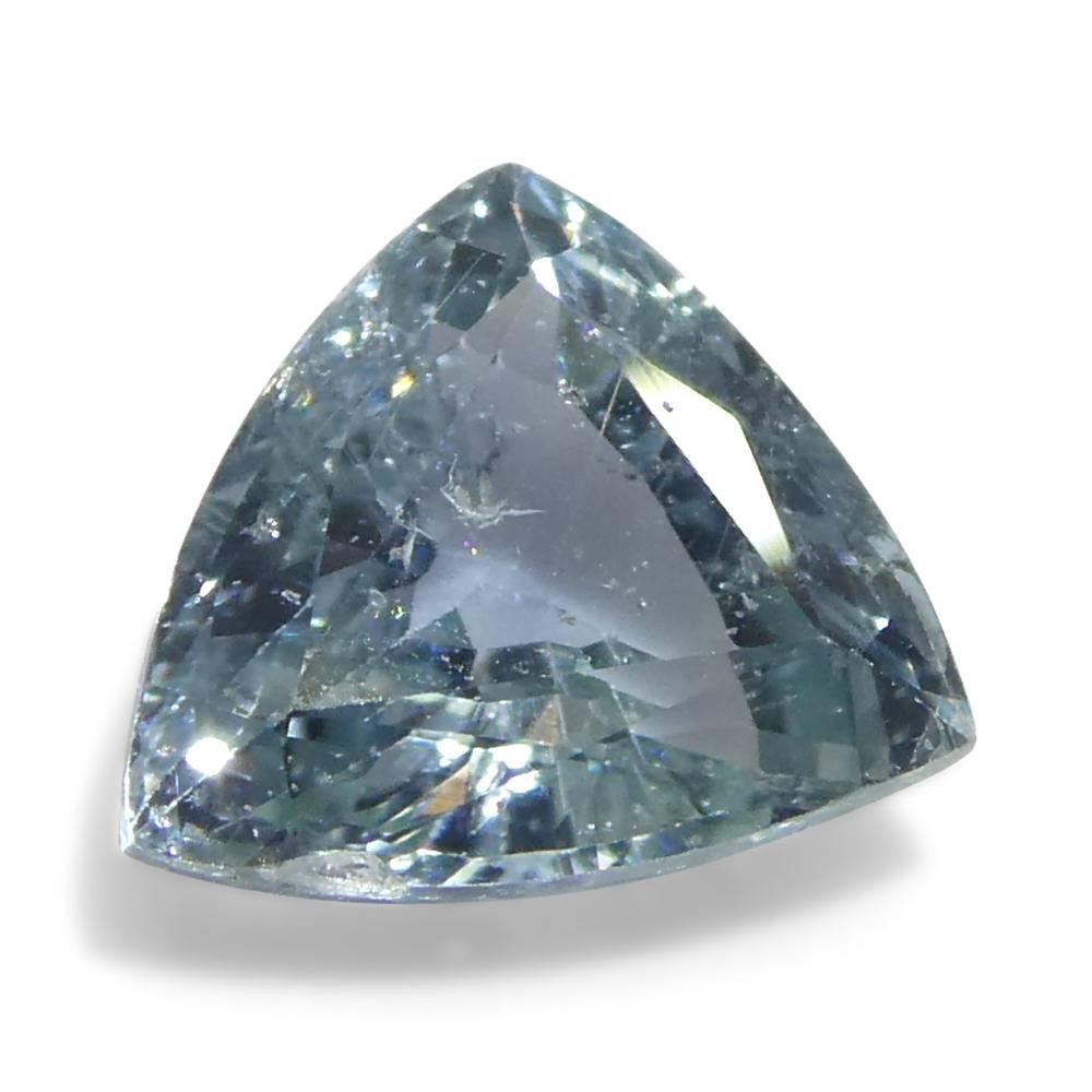 1.41ct Trillion Blue Teal Sapphire from Tanzania, Unheated en vente 4