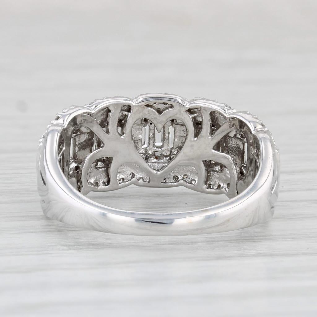 1.41ctw Diamantring 14k Weißgold Größe 8,5 (Baguetteschliff) im Angebot