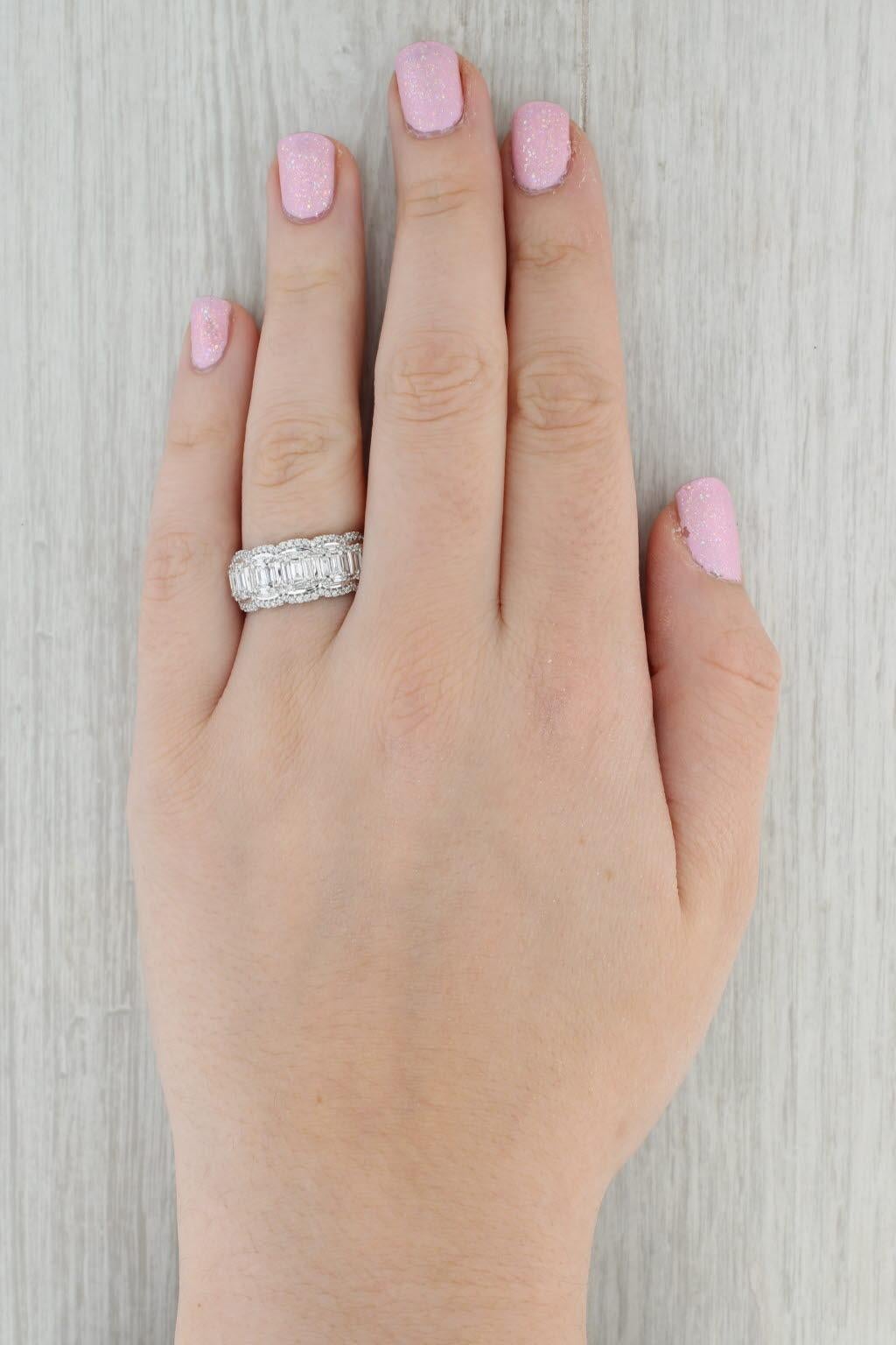 1.41ctw Diamantring 14k Weißgold Größe 8,5 im Angebot 1