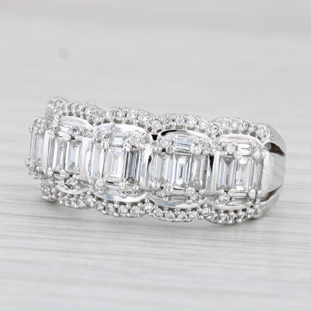 1.41ctw Diamantring 14k Weißgold Größe 8,5 im Angebot 2