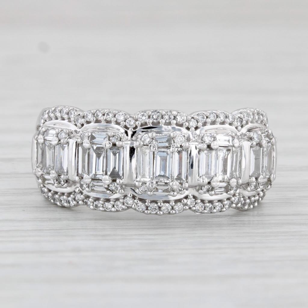 1.41ctw Diamantring 14k Weißgold Größe 8,5 im Angebot 3