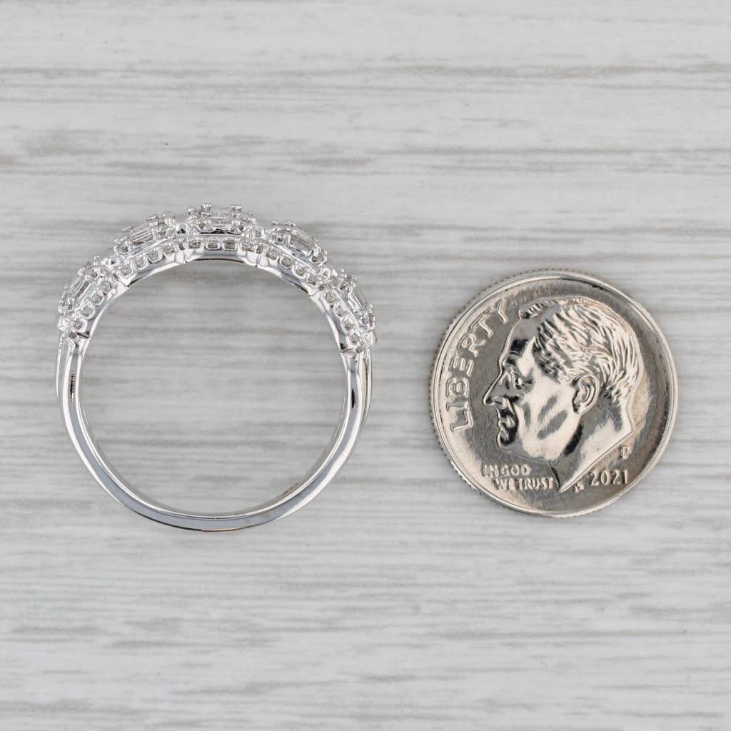 1.41ctw Diamantring 14k Weißgold Größe 8,5 im Angebot 4