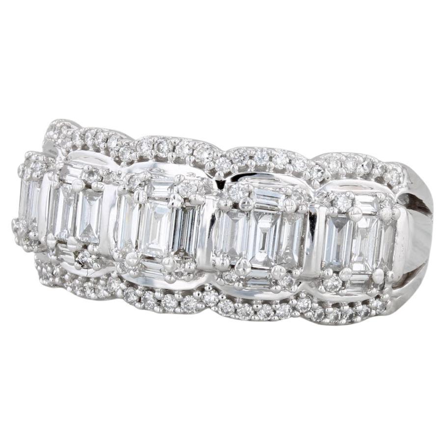1.41ctw Diamond Ring 14k White Gold Size 8.5