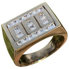 Vintage 1.42 Carat Diamond Ring/Band, 14 Karat, 1980s Ben Dannie Original Design