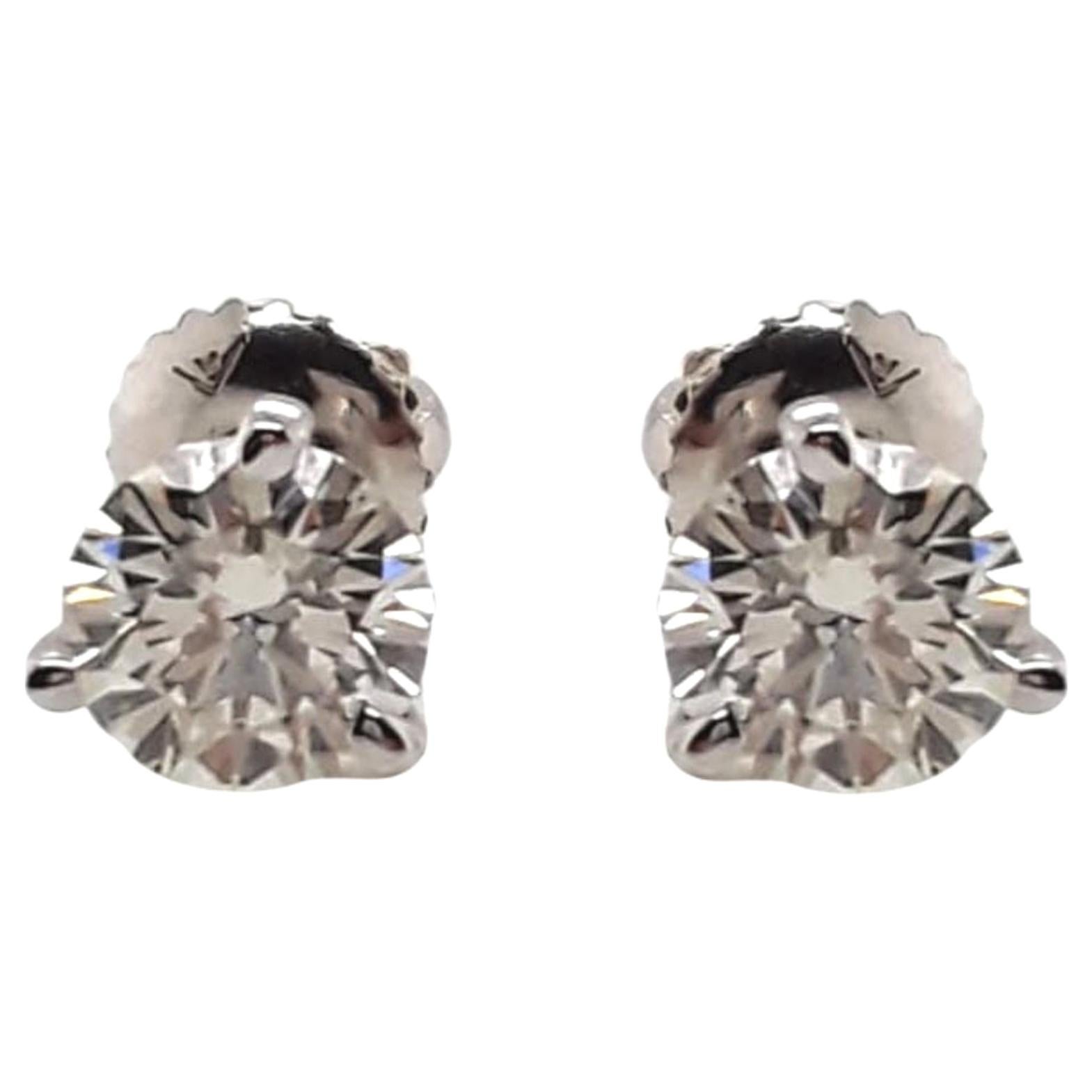1.42 Carat Diamond Stud Earrings