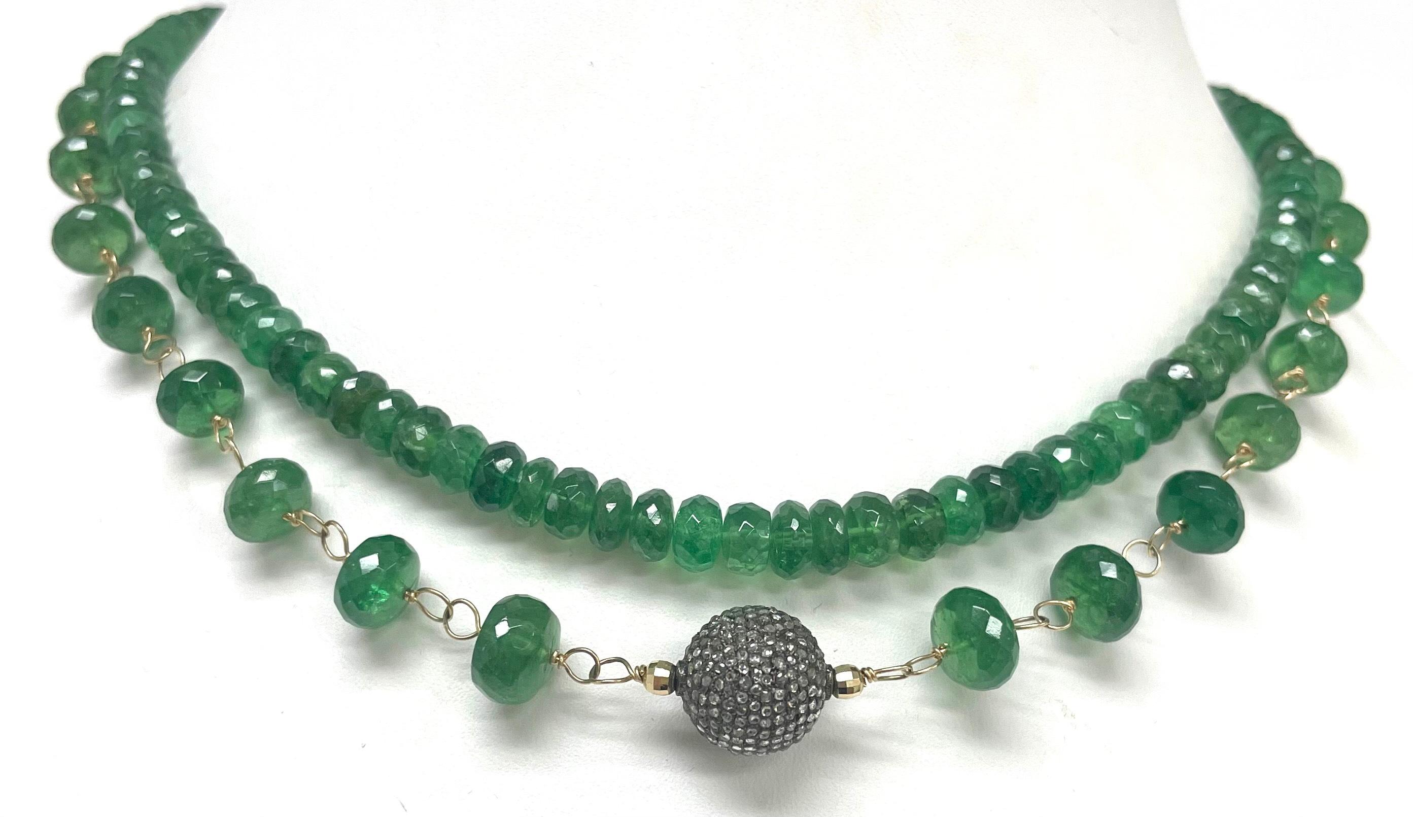  142 Carats Green Tsavorite Paradizia Necklace For Sale 7