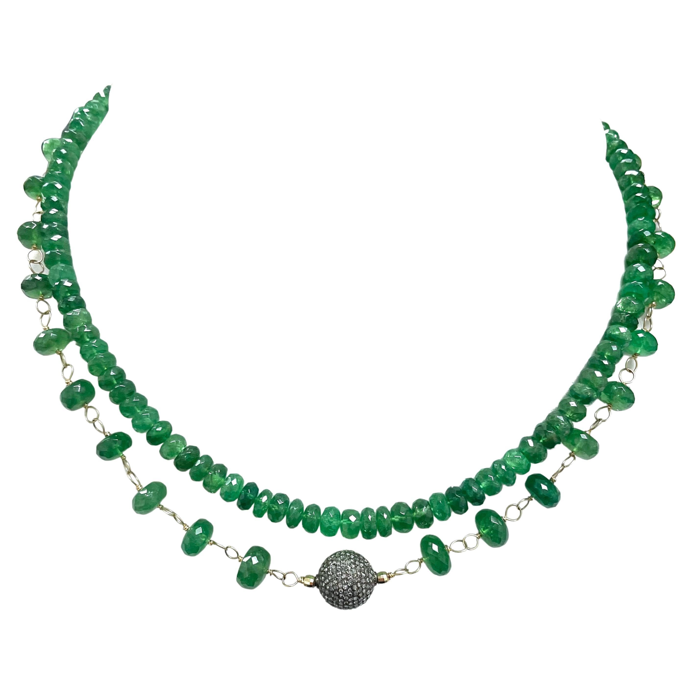  142 Carats Green Tsavorite Paradizia Necklace For Sale 1
