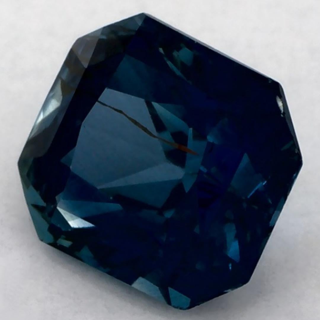 1.42 Ct Blue Sapphire Octagon Cut Loose Gemstone (Achteckschliff) im Angebot