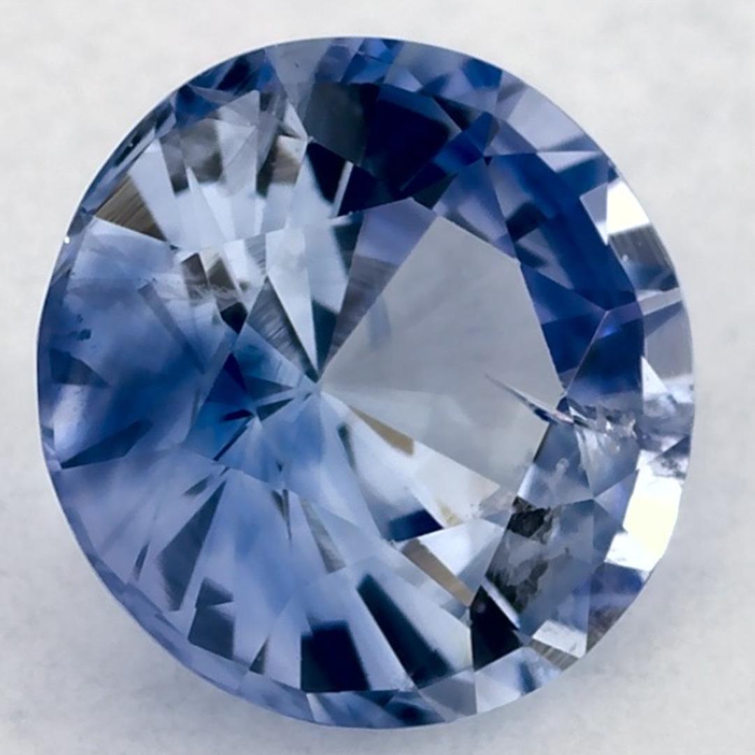 1.42 Karat Blauer runder Saphir, loser Edelstein (Rundschliff) im Angebot
