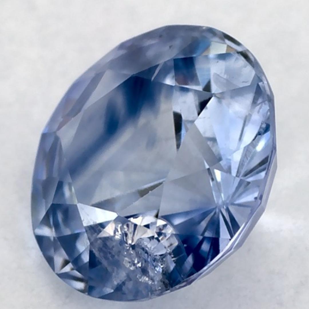 1.42 Karat Blauer runder Saphir, loser Edelstein Damen im Angebot