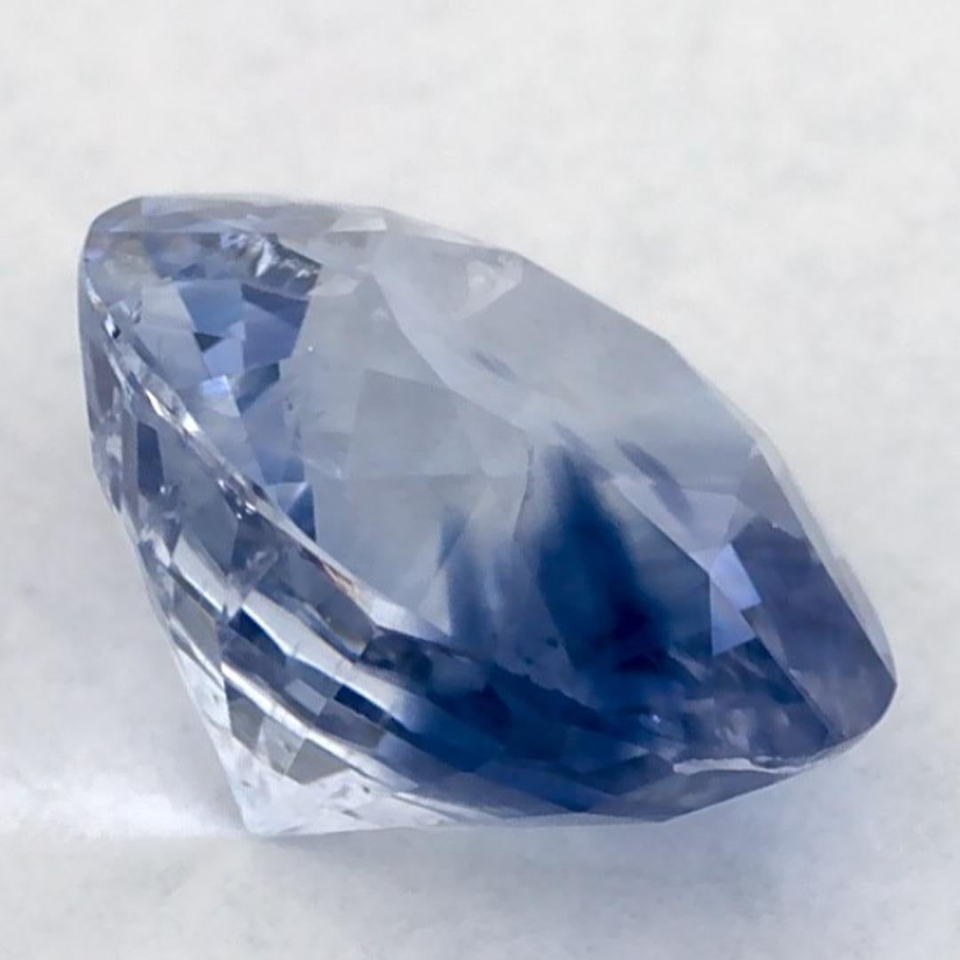 1.42 Karat Blauer runder Saphir, loser Edelstein im Angebot 1