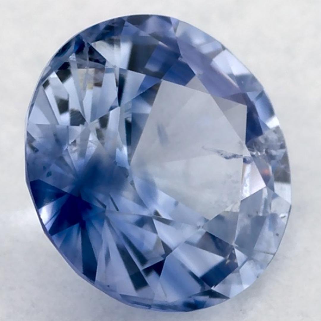 1.42 Karat Blauer runder Saphir, loser Edelstein im Angebot 2
