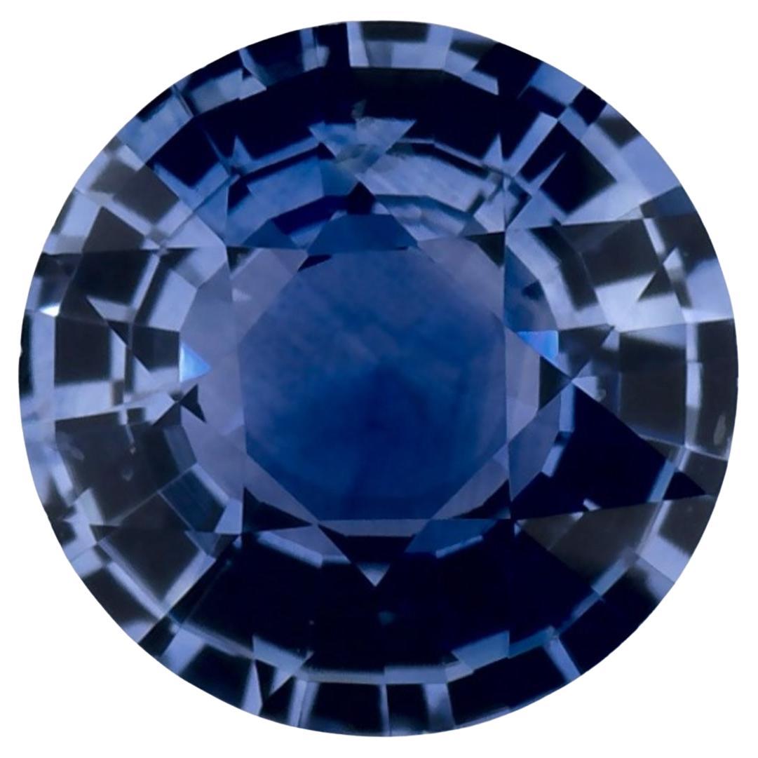 1.42 Ct Blue Sapphire Round Loose Gemstone
