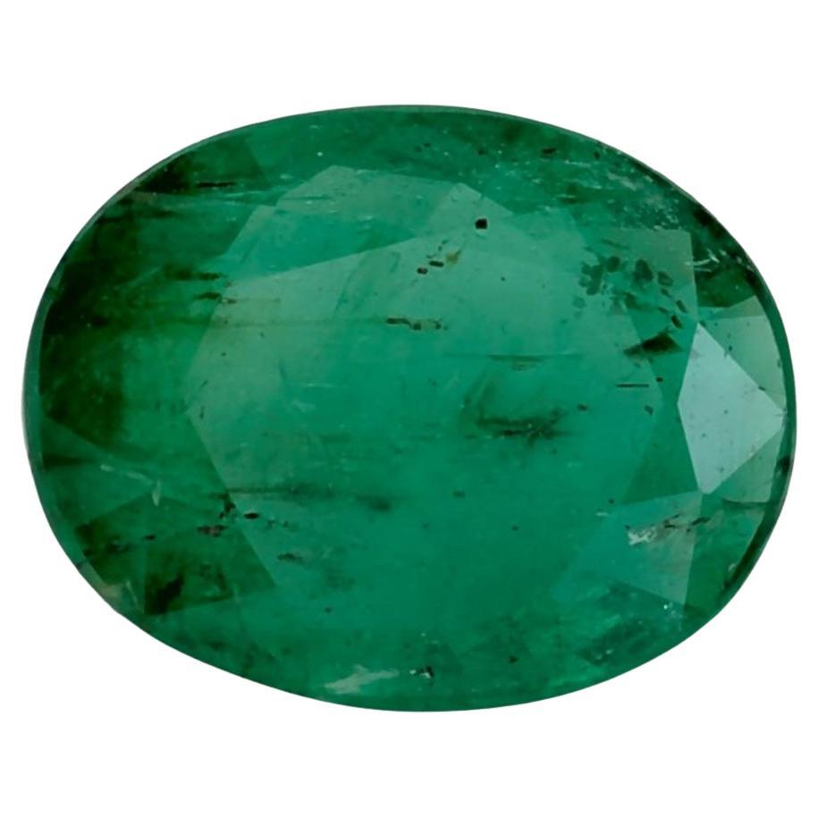 1.42 Ct Emerald Oval Loose Gemstone For Sale