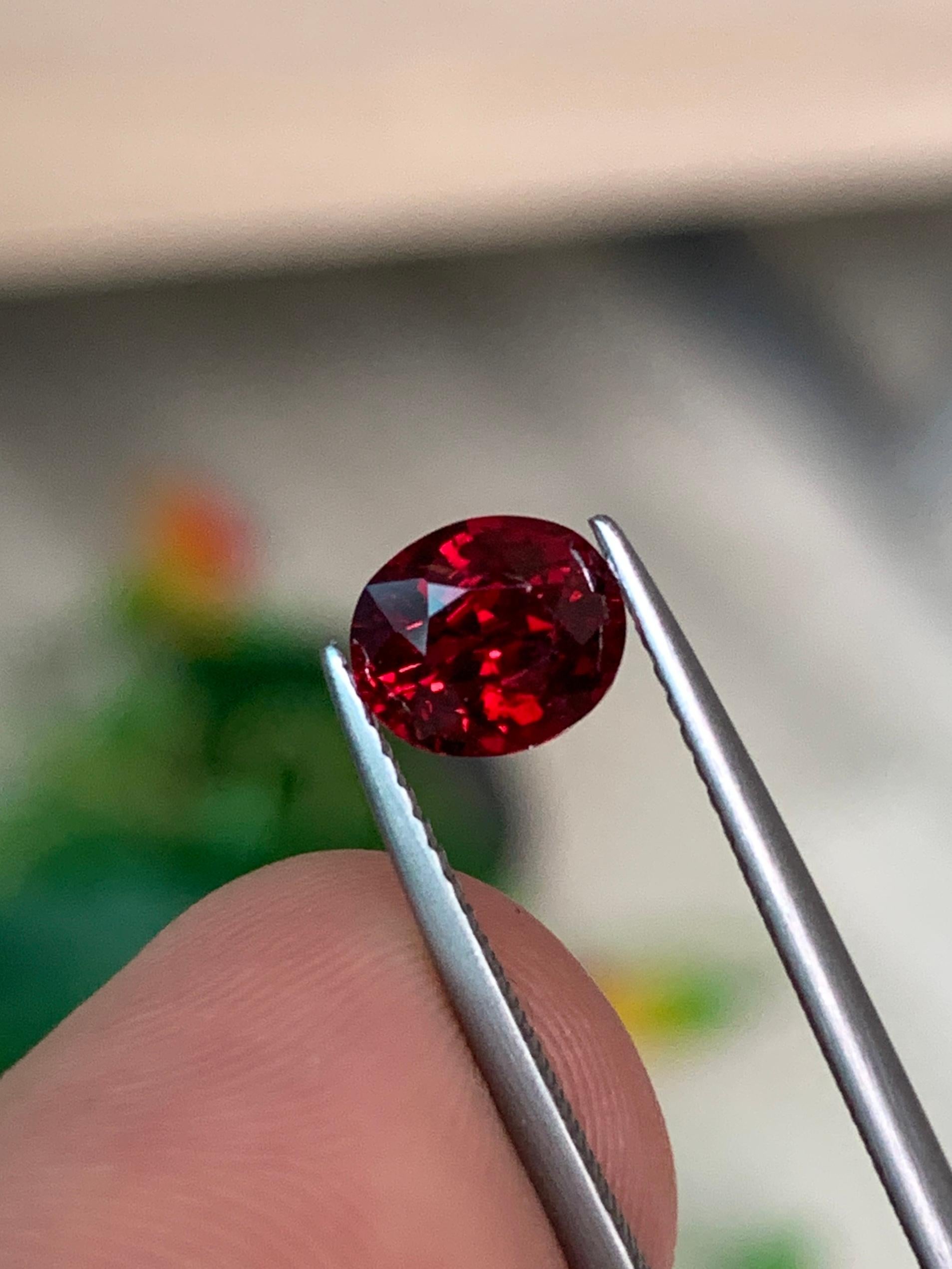 1.42 Cts AIGS Certified Pigeon Blood Ruby Mozambique AAA Grade For Sale 1