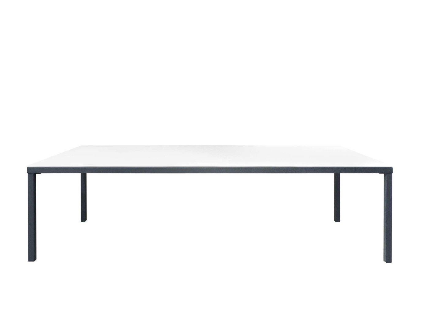 Dining table with top in reinforced resin and iron structure lacquered in anthracite grey. Unlike concrete, reinforced resin is forceful enough to withstand extreme weather conditions.
Dimensions: W 144