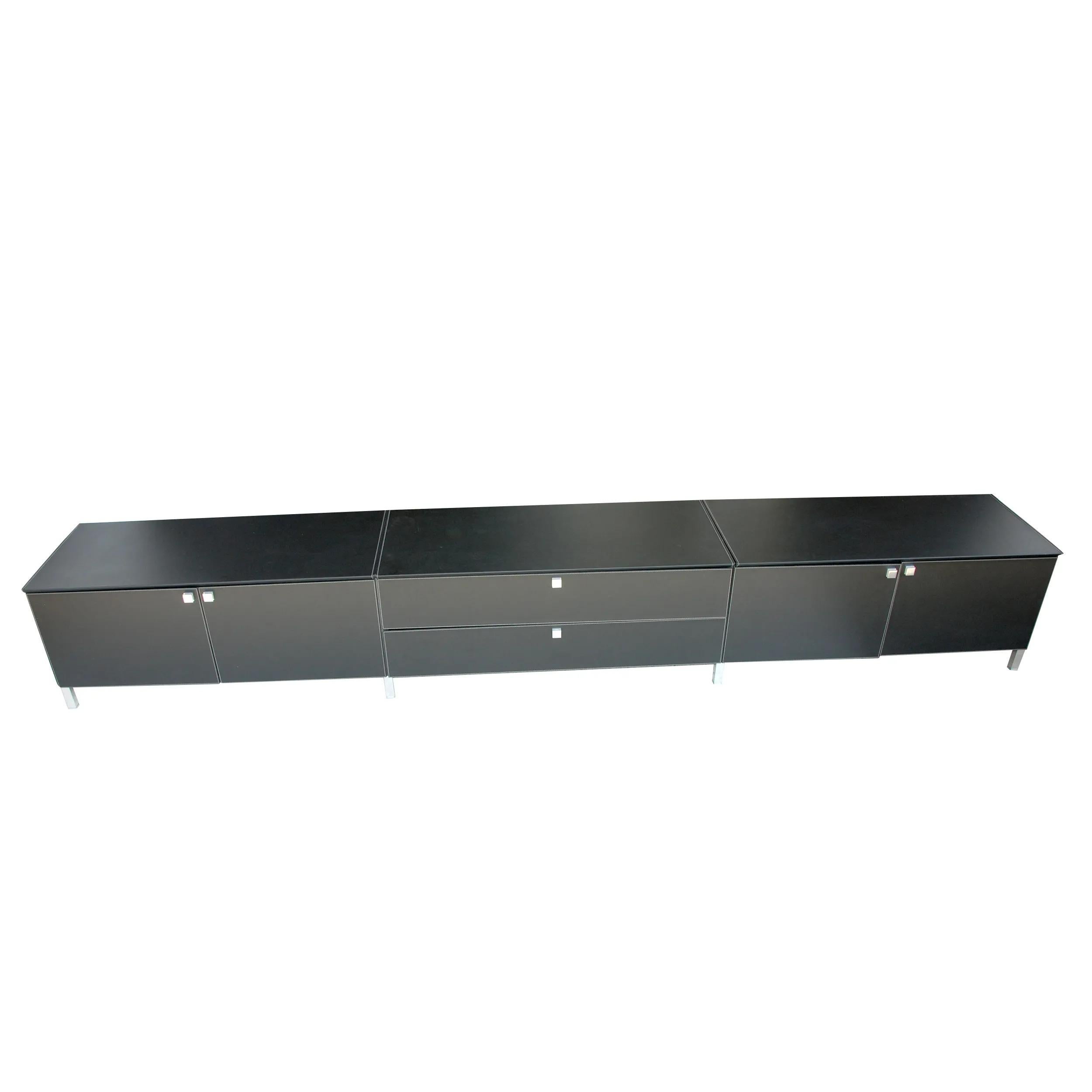 Poltrona Frau Low Console Unit in Italian Leather 1