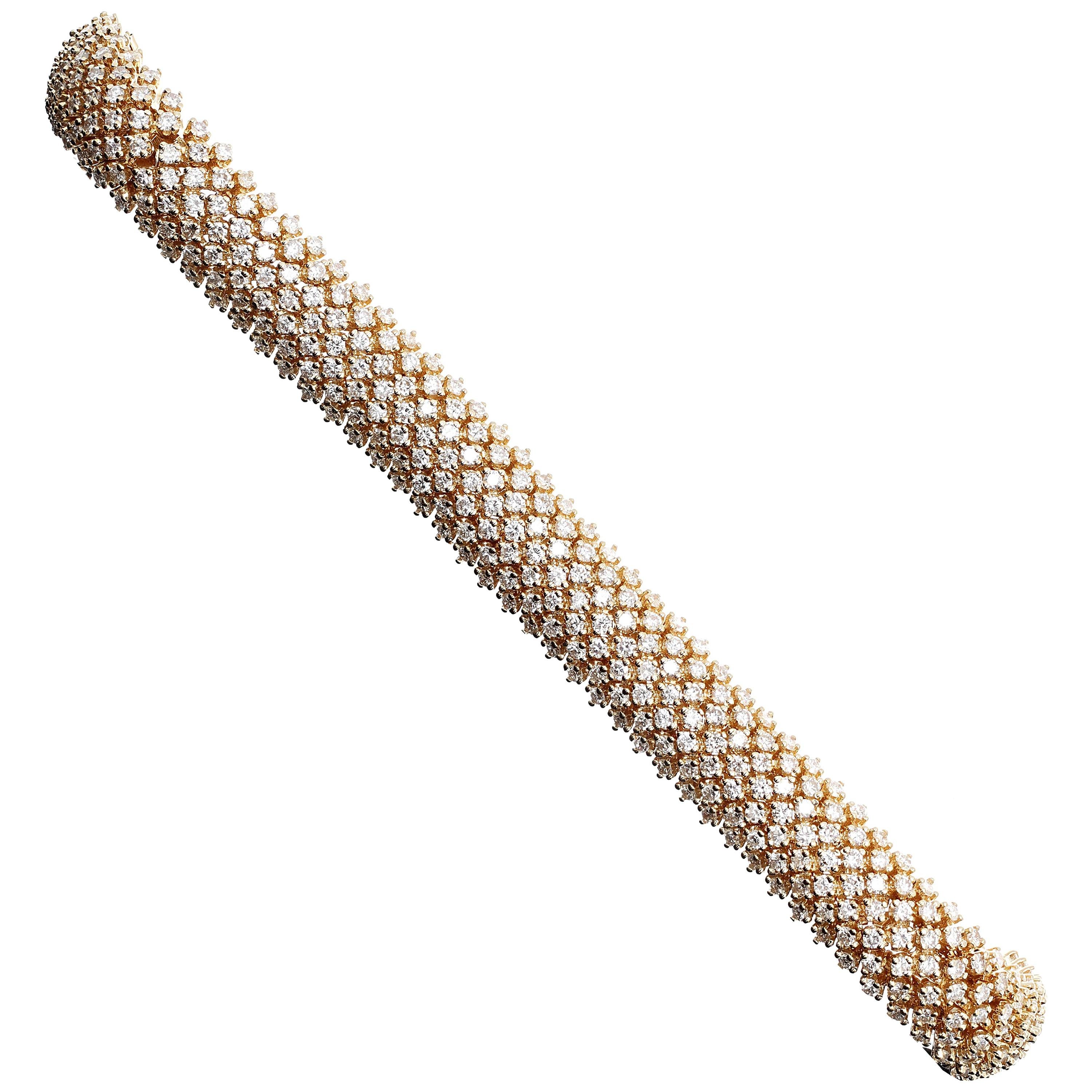 14.20 Carat Diamond Tennis Bracelet