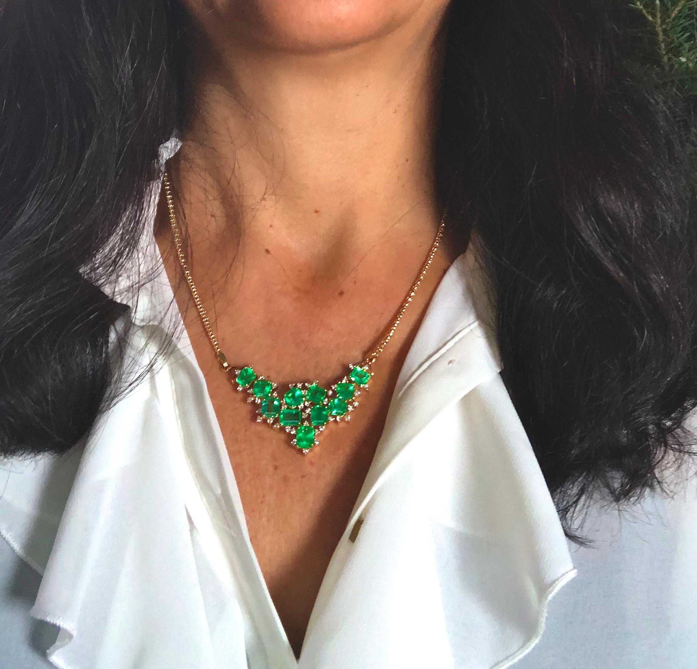 natural emerald necklace