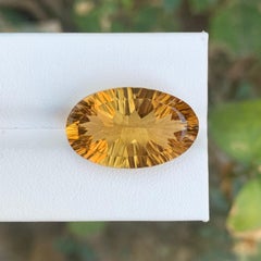 14.25 Carat Natural Loose Citrine Oval Shape Gemstone