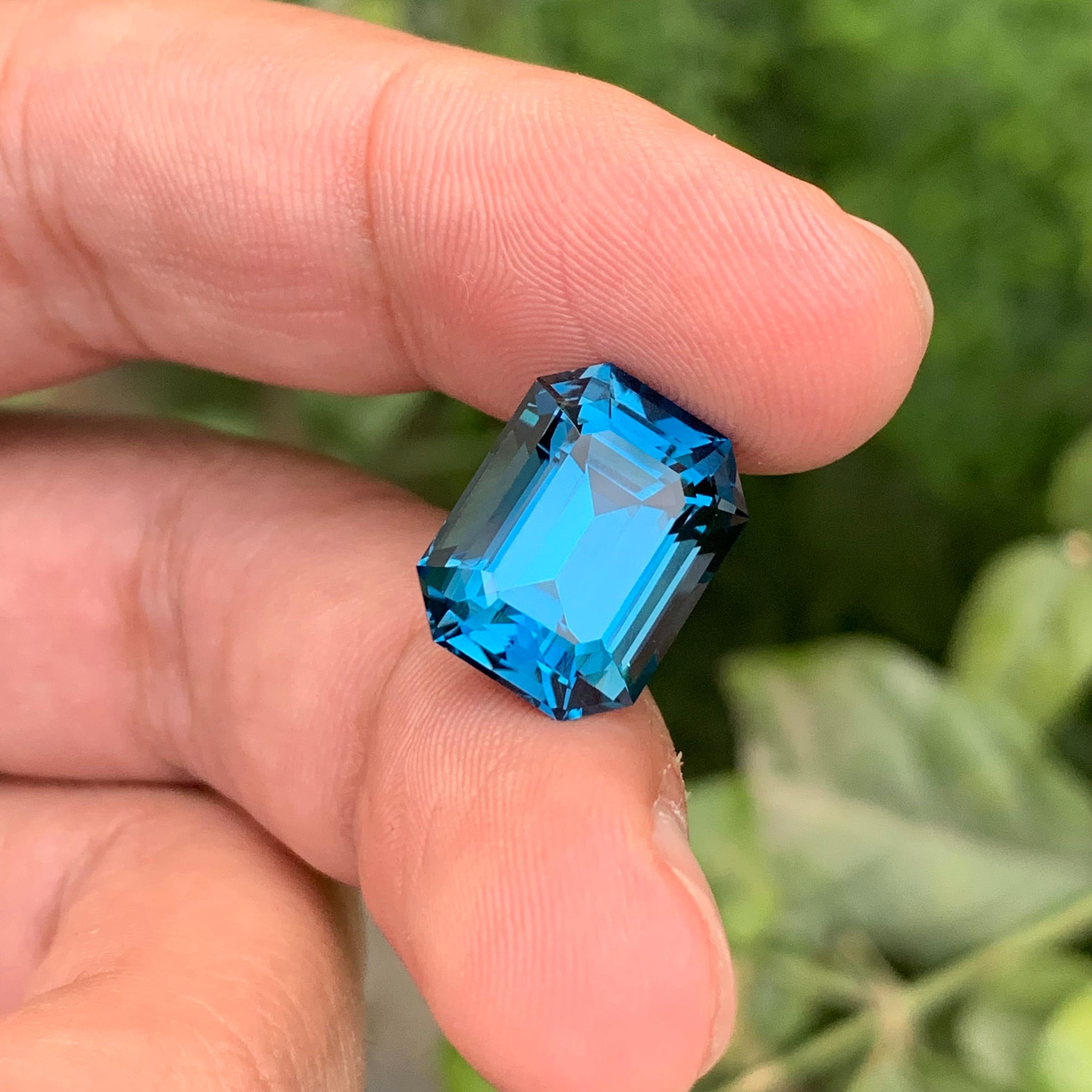 Loose London Blue Topaz

Weight: 14.25 Carats
Dimension: 14.8 x 11.4 x 9.6 Mm
Origin: Brazil
Shape: Emerald 
Color: Deep Blue
Certificate: On Customer Demand

London Blue Topaz is a mesmerizing variety of topaz renowned for its deep and enchanting