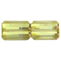14.25 Carats Natural Loose Yellow Lemon Quartz Pairs Pixelated Cut Gems