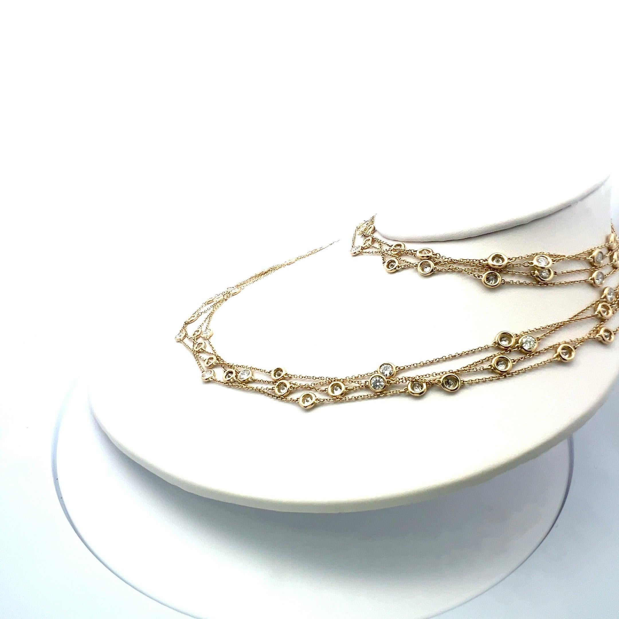 Titolo:
Collana a catena in oro giallo 14.26 carati con diamante tondo brillante H. H. 1


Stile:
Catena


Metallo:
oro giallo 14 carati


Gemma 1:
Diamante da 14,26 carati


Numero di pietre:
93


Colore:
H


Chiarezza:
SI1


Forma:
Brillante