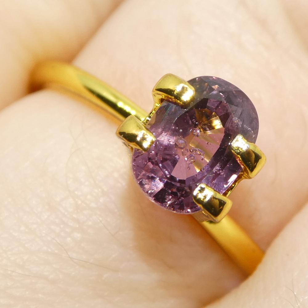 1.42ct Cushion Purple-Pink Sapphire from Tanzania, Unheated For Sale 8