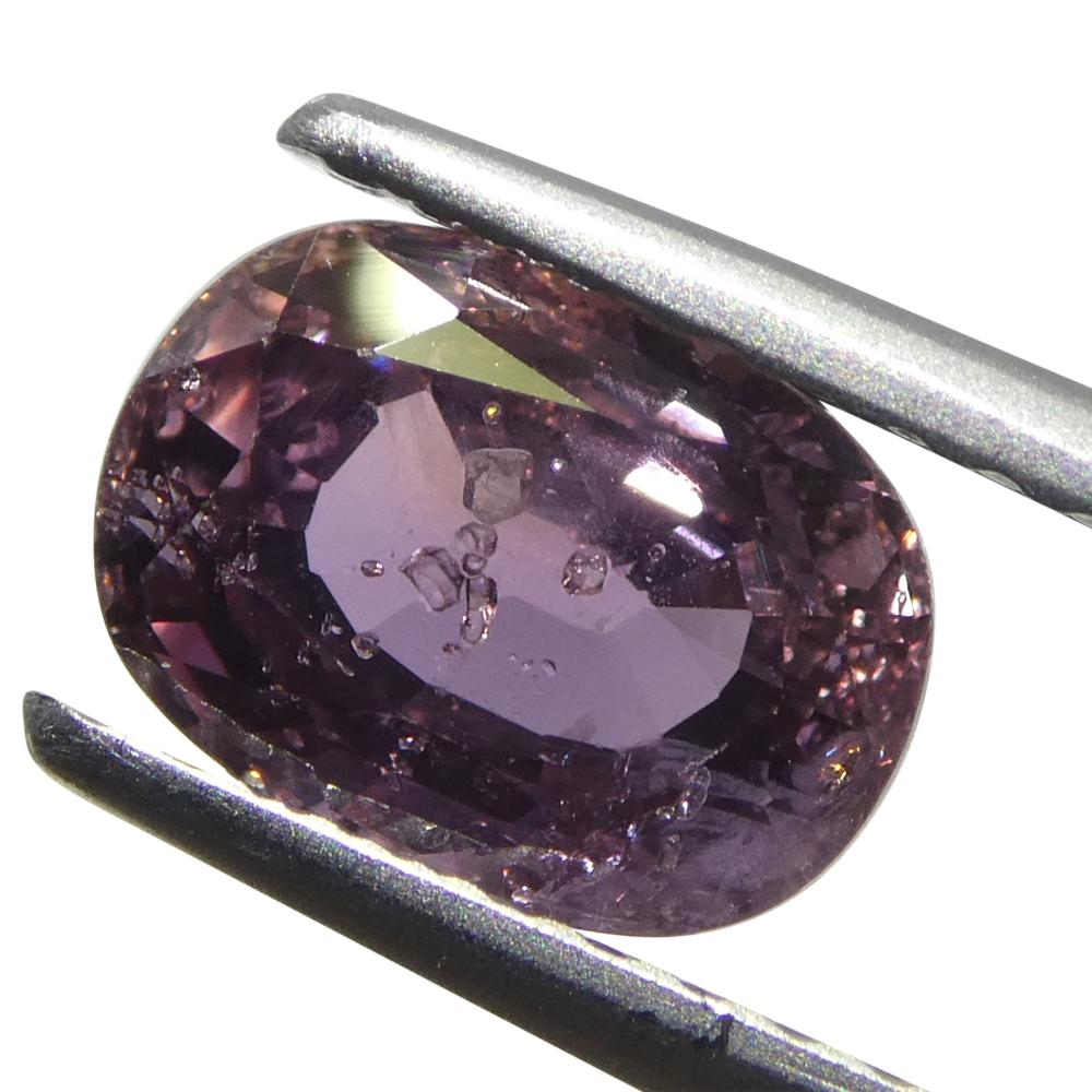 1.42ct Cushion Purple-Pink Sapphire from Tanzania, Unheated In New Condition For Sale In Toronto, Ontario