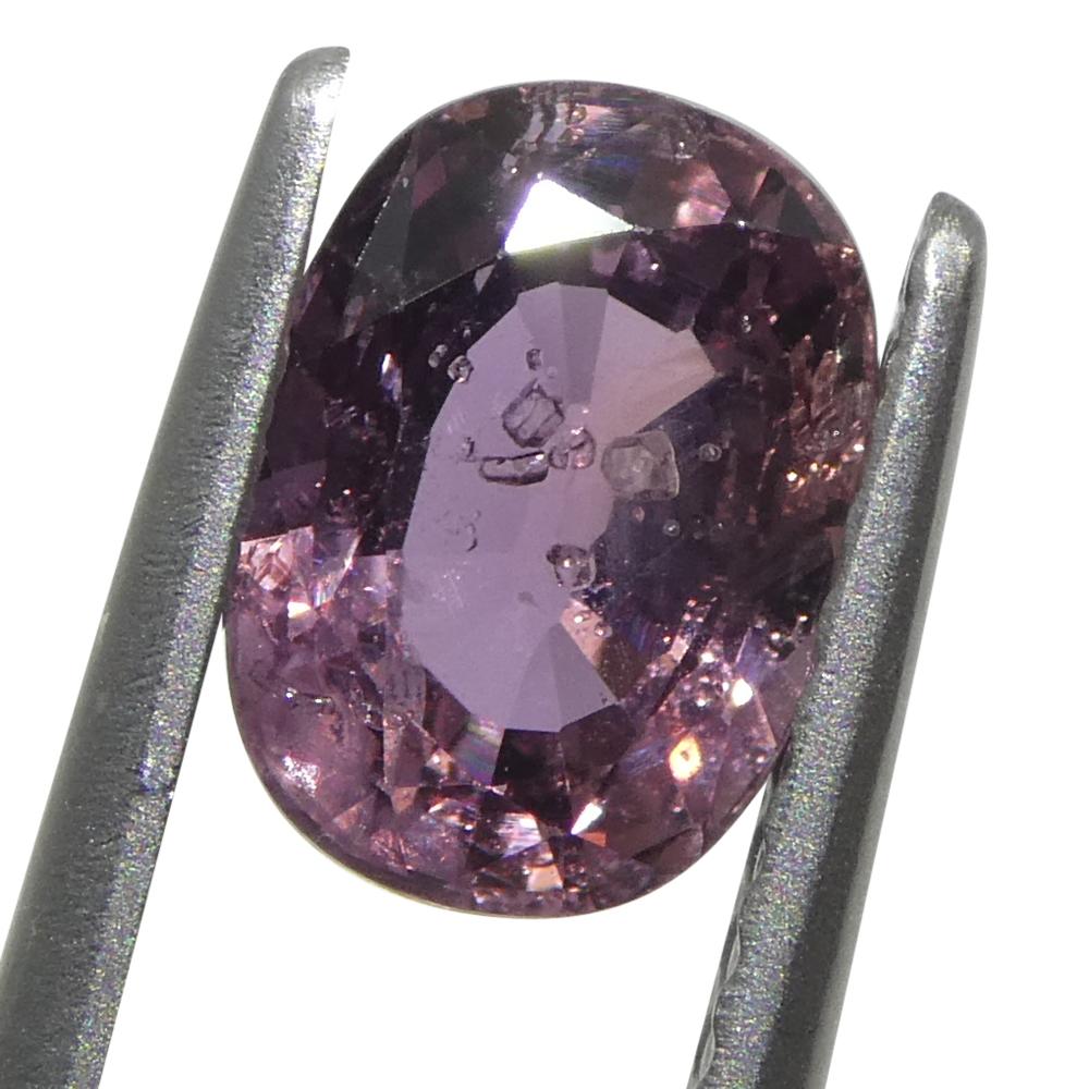 1.42ct Cushion Purple-Pink Sapphire from Tanzania, Unheated For Sale 5