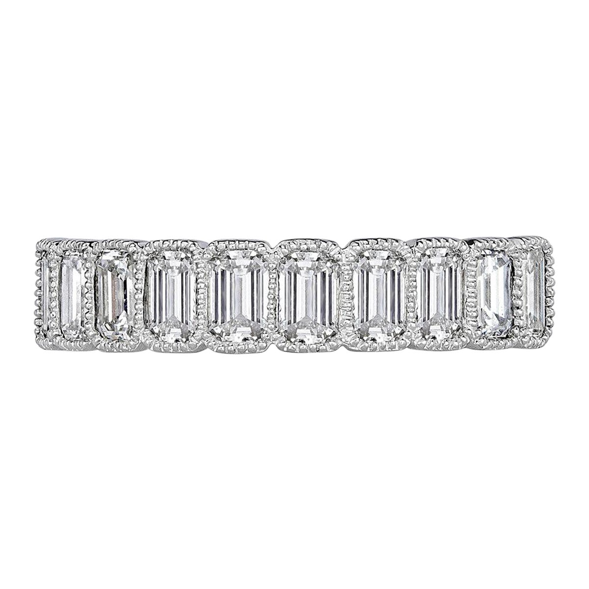 1.42ct Emerald Cut Diamond Wedding Band
